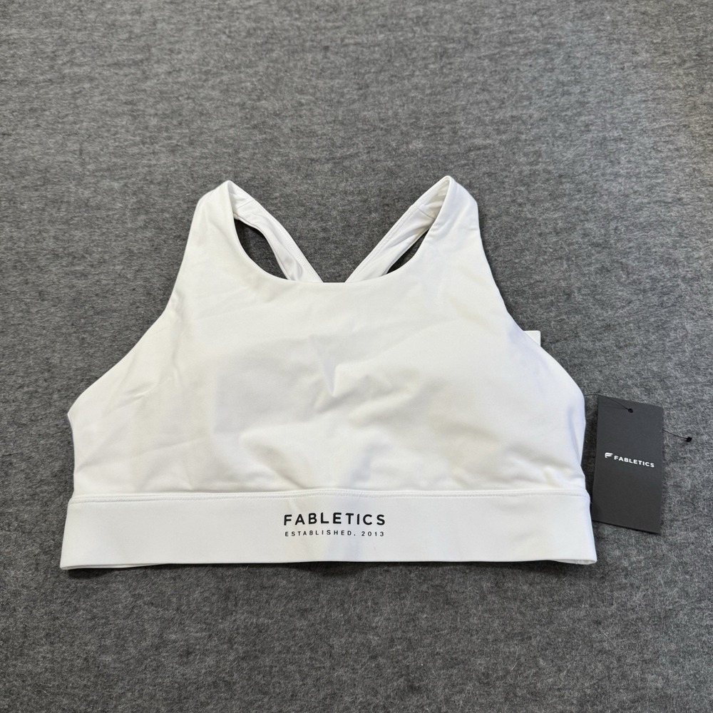 Fabletics NEW No Bounce High Impact Sports Bra Size L Yoga Pilates Running Gym